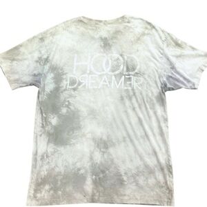 Passport Tie Dye. Hood Dreamer 100% Cotton T-Shirt Size XL Gray White